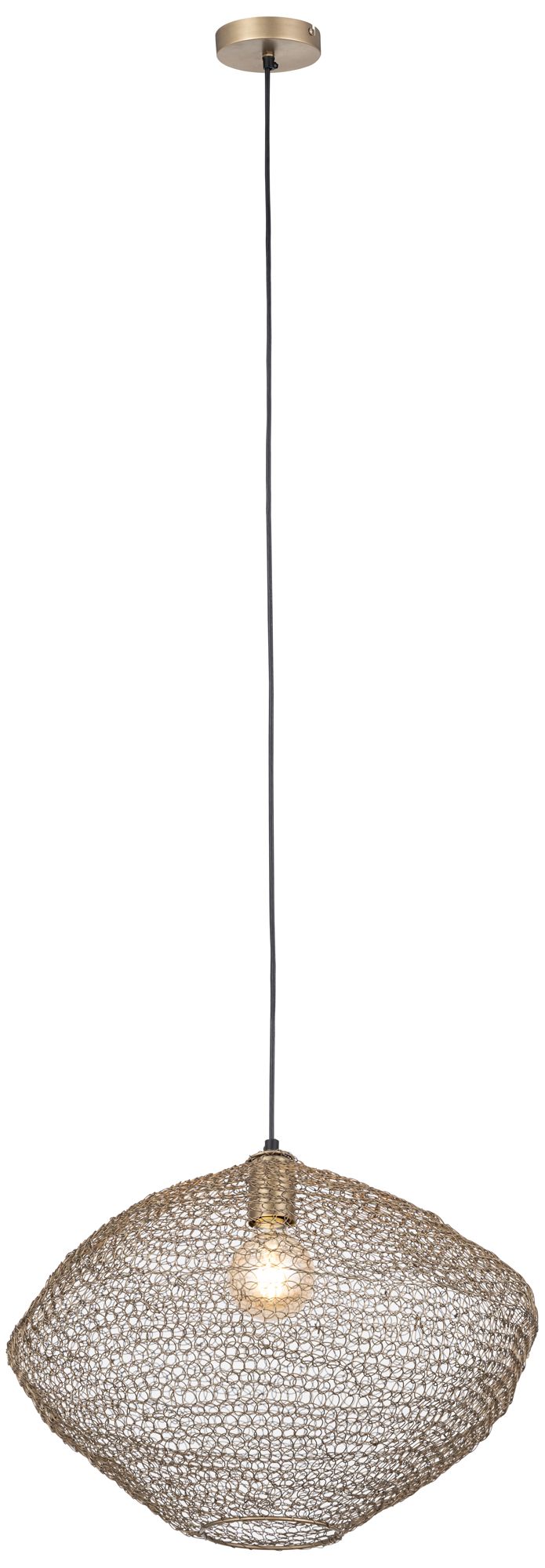 Image 4 Canarm Warren 20" Wide Vintage Antique Brass Chain Pendant more views