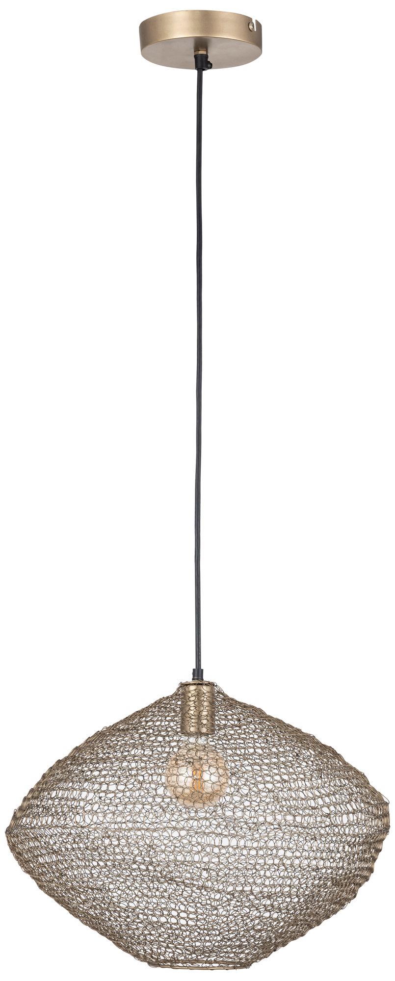 Image 7 Canarm Warren 20" Wide Vintage Antique Brass Chain Pendant more views