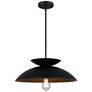 2_Canarm Ziva 18" Wide Modern Matte Black Dome Pendant
