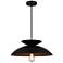 Canarm Ziva 18" Wide Modern Matte Black Dome Pendant