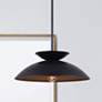 1_Canarm Ziva 18" Wide Modern Matte Black Dome Pendant