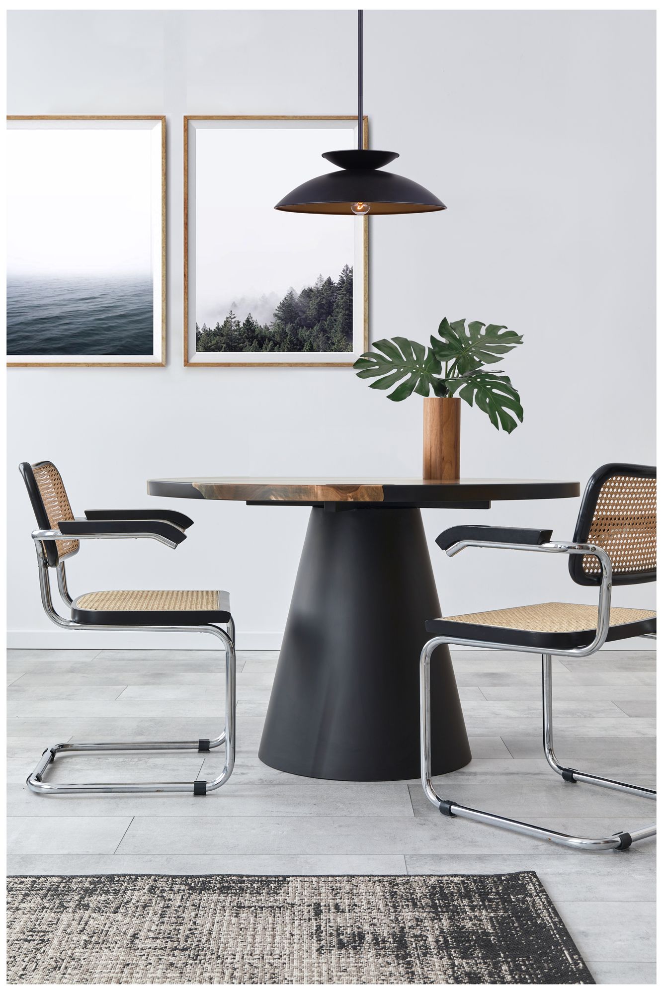 Image 3 Canarm Ziva 18" Wide Modern Matte Black Dome Pendant more views