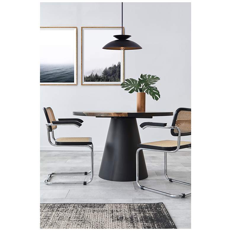 Image 3 Canarm Ziva 18" Wide Modern Matte Black Dome Pendant more views