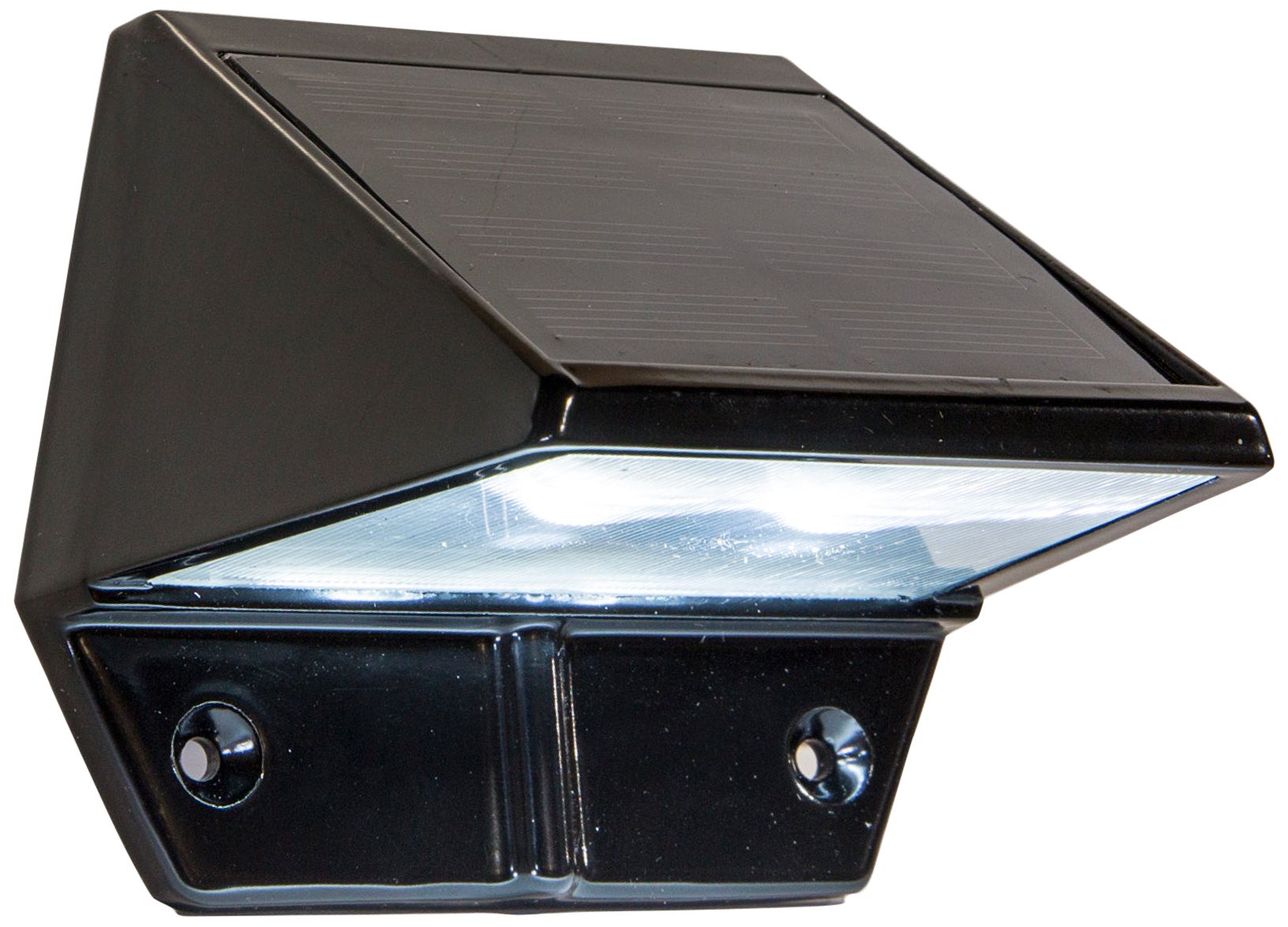 Black solar deck lights