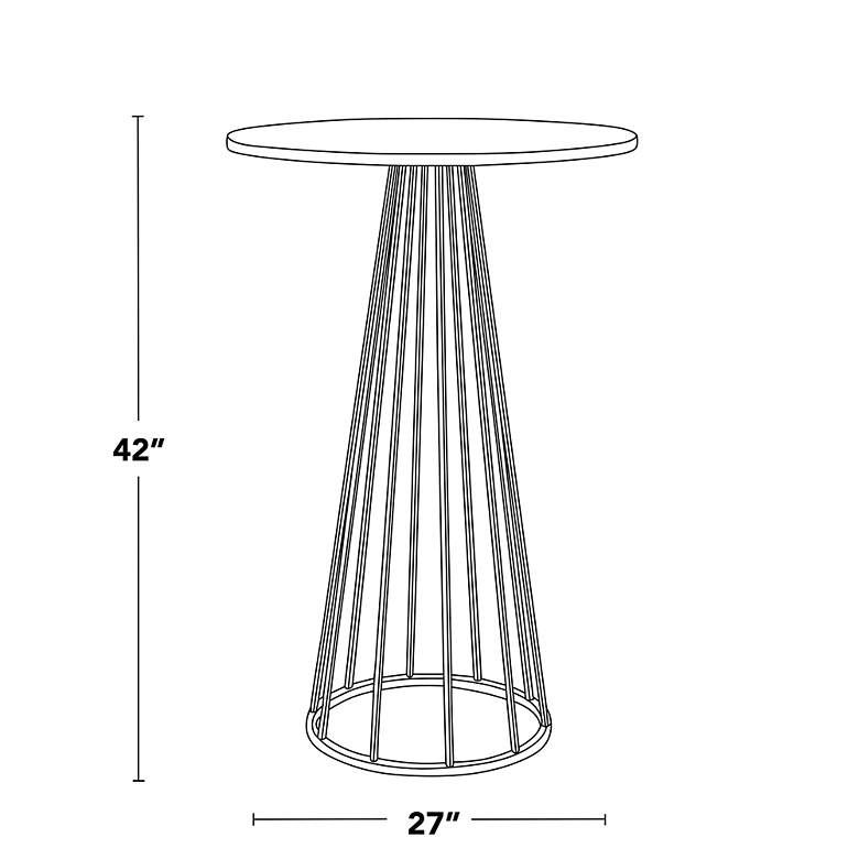 Image 7 Canary Bar Table in Gold Metal and Black Wood by LumiSource more views
