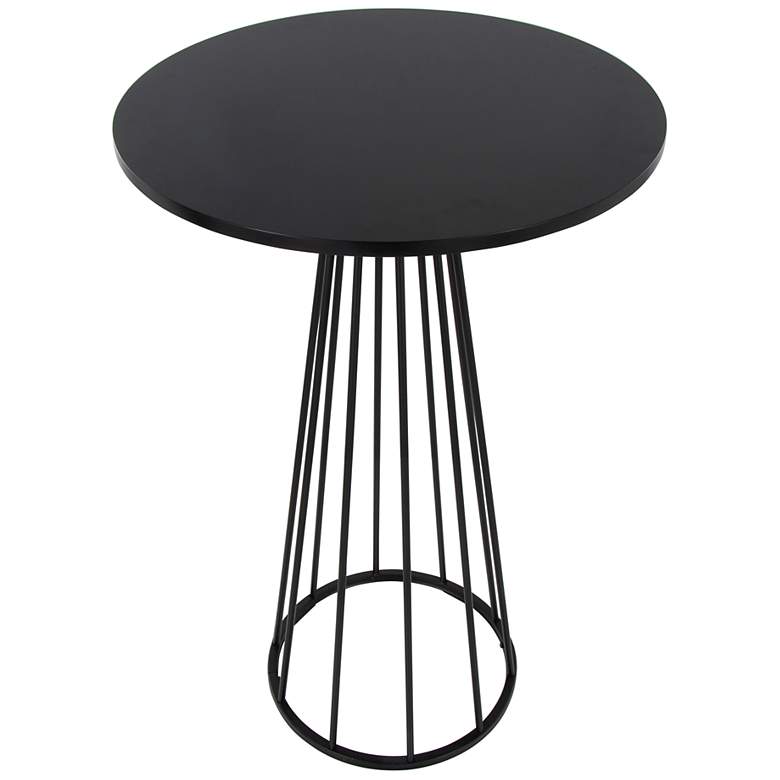 Image 3 Canary Contemporary Bar Table in Black Metal and Black Wood by LumiSource more views