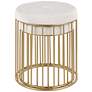 Canary Round Gold Metal Cage Nesting Ottomans Set of 2