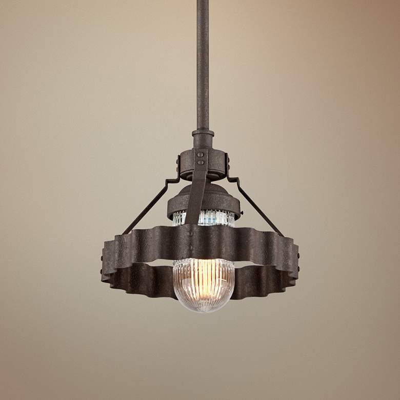 Image 1 Canary Wharf 11 1/2" Wide Burnt Sienna Outdoor Mini Pendant