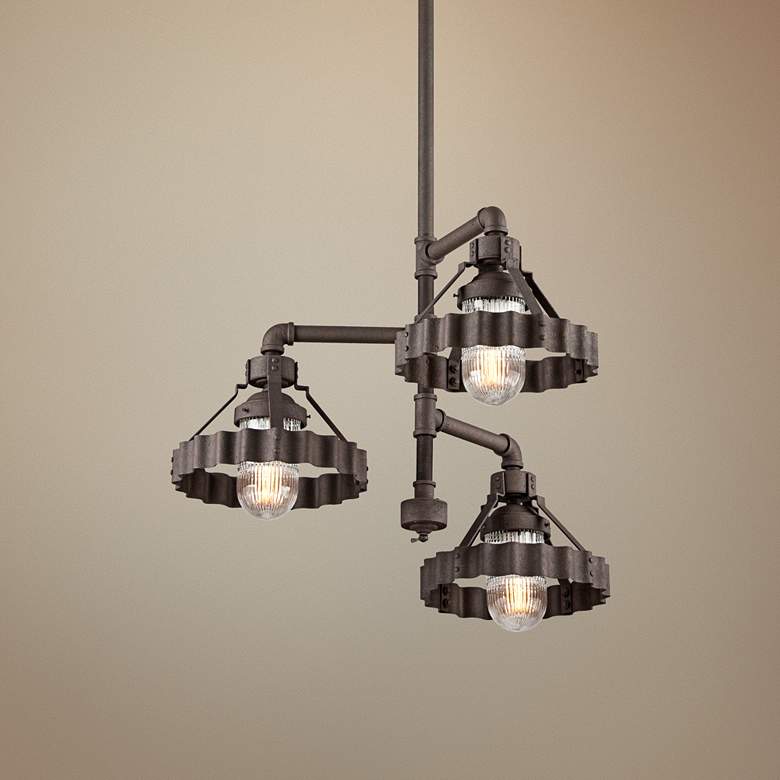 Image 1 Canary Wharf 30" Wide Burnt Sienna Outdoor Hanging Light