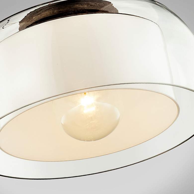 Image 2 Candace 17 1/2" Wide Graphite Drum Ceiling Light more views