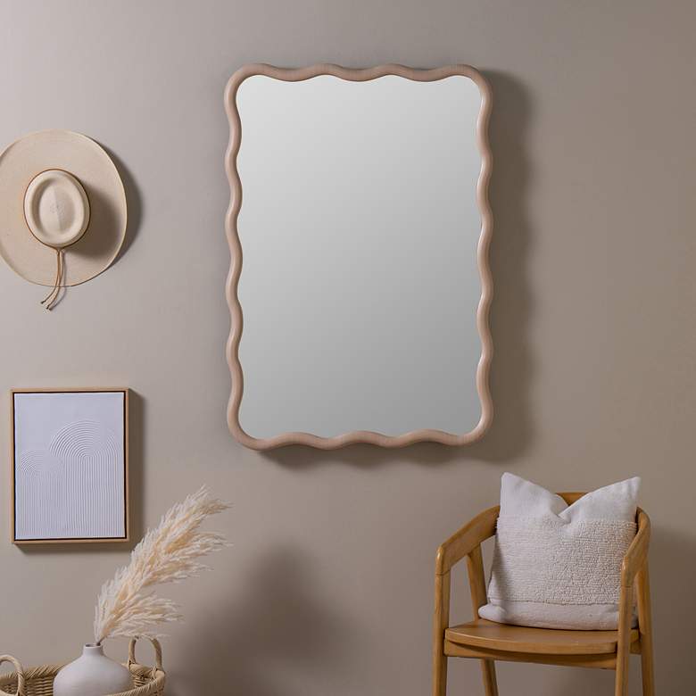 Image 7 Candace 28 inch x 40 inch Maple Wood Wall Mirror more views