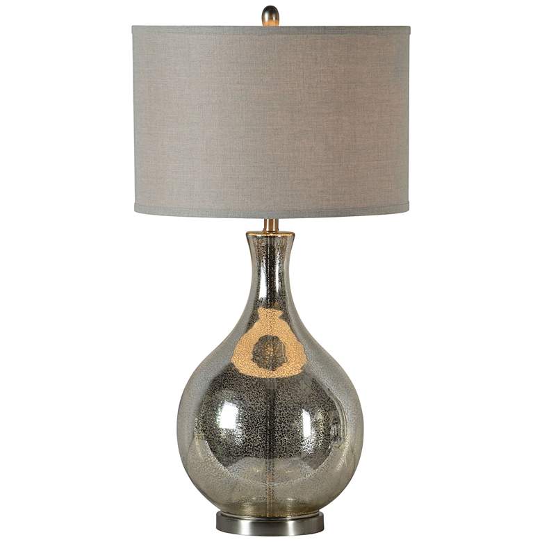 Image 1 Candace 35" High Modern Gourd Mercury Glass Table Lamp