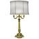 Candelabra Arm 32" High Traditional Burnished Brass Table Lamp