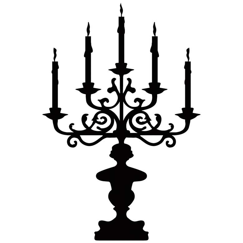 Image 1 Candelabra Black Wall Decal