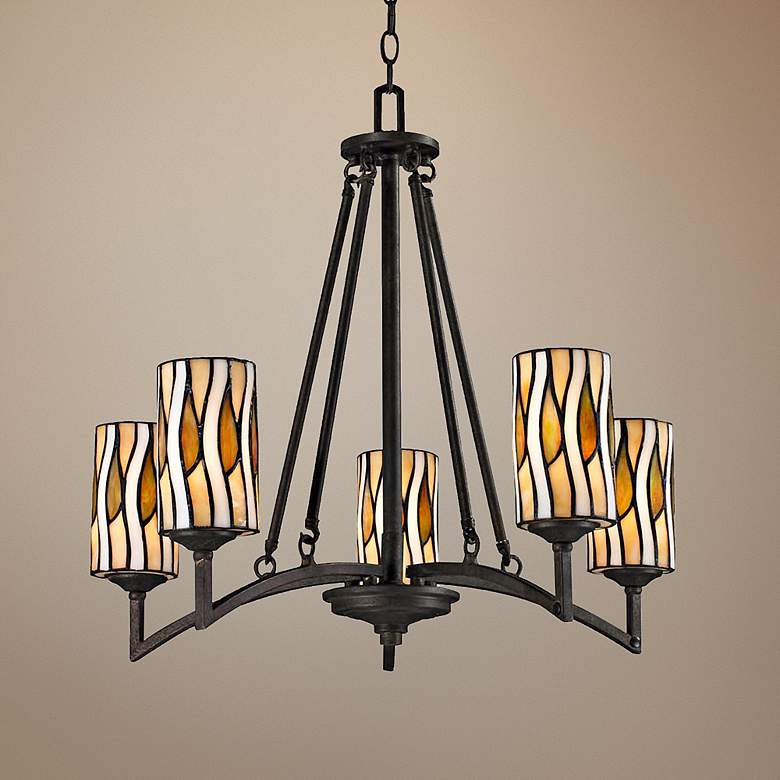 Image 1 Candella Collection 26 inch Wide Dale Tiffany Chandelier
