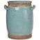 Candia 11.8" Pale Turquoise Ceramic Vase