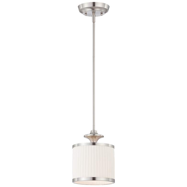 Image 1 Candice; 1 Light; Mini Pendant with Pleated White Shade