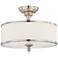 Candice 15" Wide Brushed Nickel Drum Ceiling Light