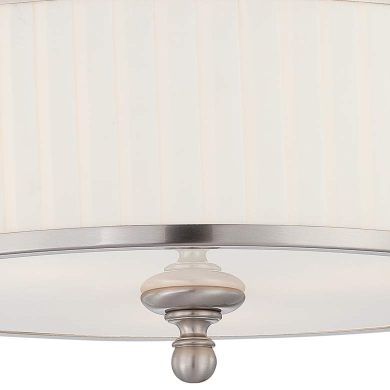 Image 3 Candice 15" Wide Brushed Nickel Drum Ceiling Light more views