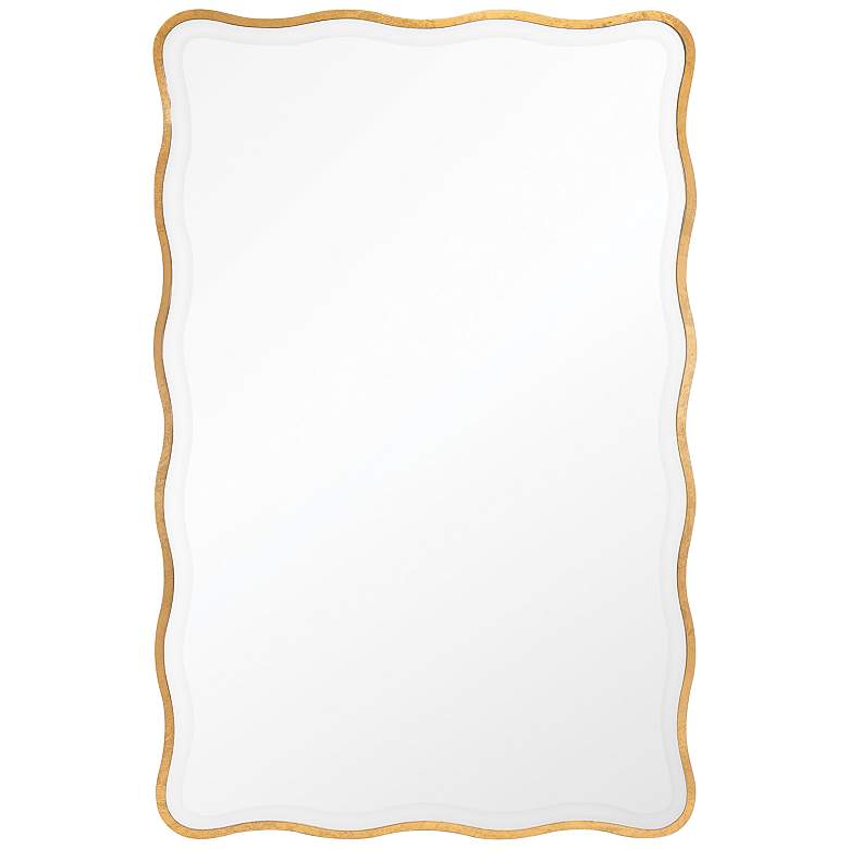 Image 2 Candice Gold Leaf 28 inch x 44 inch Rectangular Wall Mirror