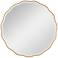 Candice Gold Leaf 42" Round Oversized Wall Mirror