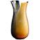 Candice Medium 13" High Amber and Smoke Glass Vase
