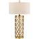 Candice Olson Cosmo Satin Brass Table Lamp