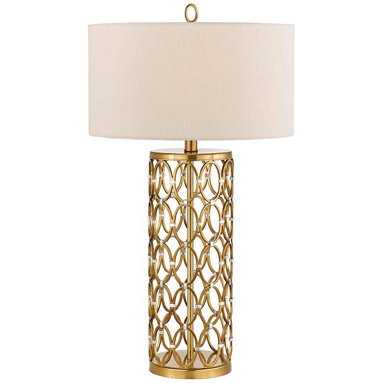 Image 1 Candice Olson Cosmo Satin Brass Table Lamp