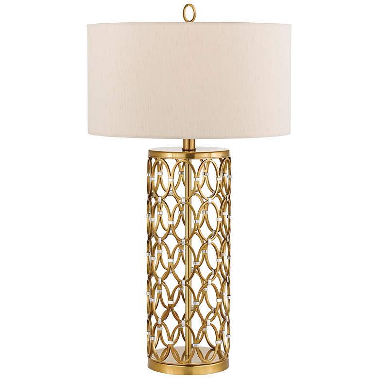 Image 1 Candice Olson Cosmo Satin Brass Table Lamp