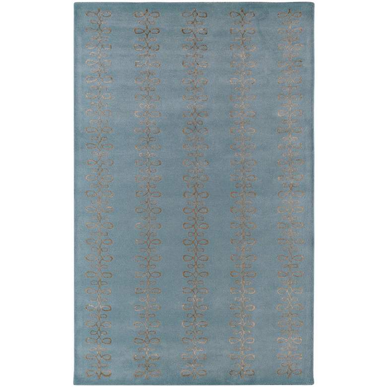 Image 1 Candice Olson Modern Classic 5&#39;x8&#39; Blue and Silver Area Rug