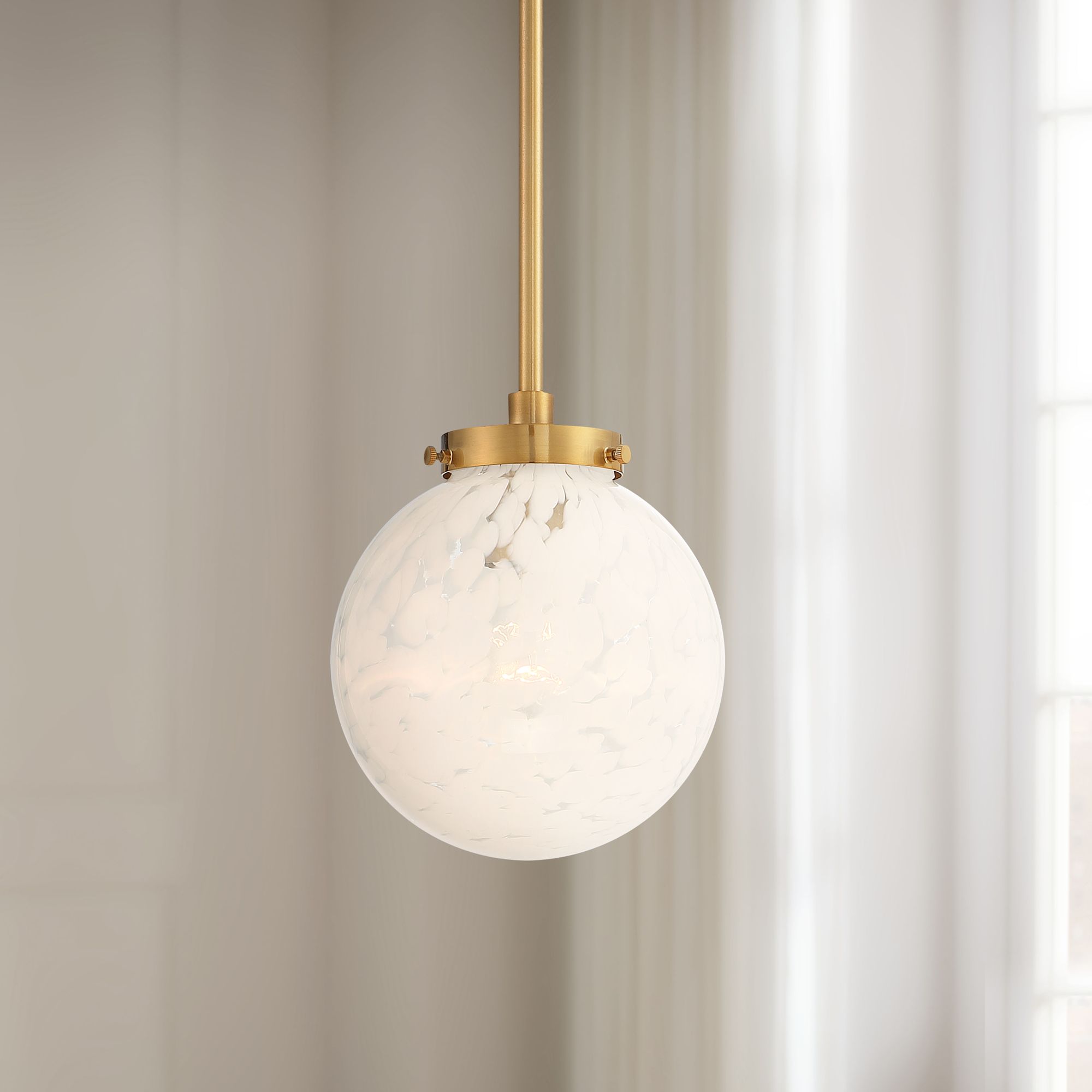 mini glass globe pendant light