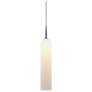 Candle Pendant - LED - Matte Chrome Finish - Matte White Glass