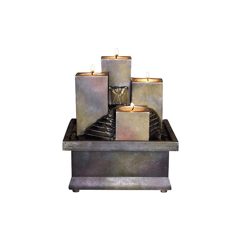 Image 1 Candle Stacks Battery Operated Fountain
