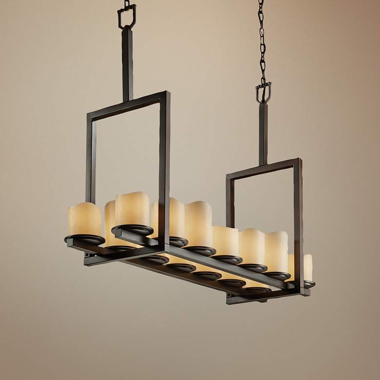 Image 1 CandleAria Dakota 42"W Bronze Kitchen Island Light Pendant