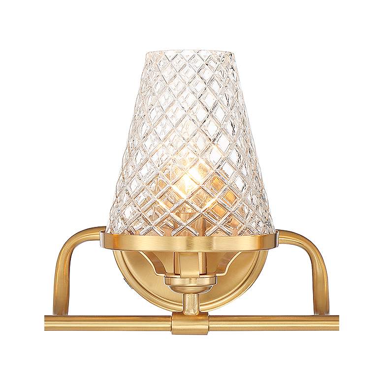 Image 2 Candler 3-Light Bathroom Vanity Light in Warm Brass more views