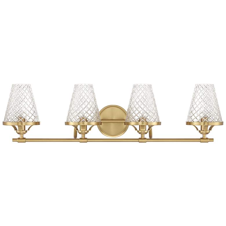 Image 2 Candler 4-Light Bathroom Vanity Light in Warm Brass more views