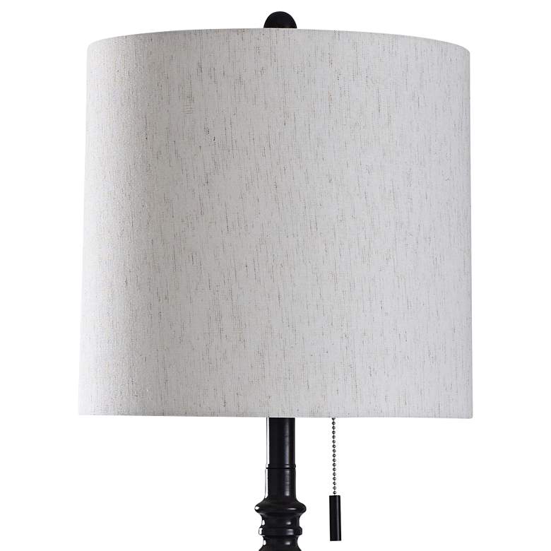 Image 2 Candlestick 36 inch High White Shade Oil-Rubbed Bronze Tall Table Lamp more views