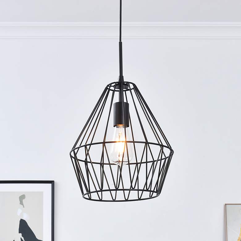Image 1 Candor 1 Lt Black Pendant