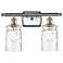 Candor 16" 2-Light Brushed Nickel Bath Light w/ Clear Waterglass Shade