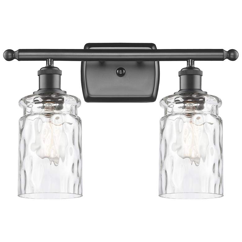 Image 1 Candor 16" 2-Light Oil Rubbed Bronze Bath Light w/ Clear Waterglass Sh