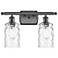 Candor 16" 2-Light Oil Rubbed Bronze Bath Light w/ Clear Waterglass Sh