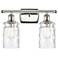 Candor 16" 2-Light Polished Nickel Bath Light w/ Clear Waterglass Shad
