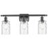 Candor 26" Wide 3 Light Bronze Bath Vanity Light w/ Clear Waterglass S