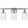 Candor 26"W 3 Light Brushed Nickel Bath Light w/ Clear Waterglass Shad