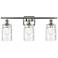 Candor 26"W 3 Light Brushed Nickel Bath Light w/ Clear Waterglass Shad