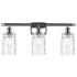 Candor 26"W 3 Light Polished Chrome Bath Light w/ Clear Waterglass Sha
