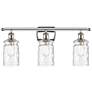 Candor 26"W 3 Light Polished Nickel Bath Light w/ Clear Waterglass Sha
