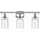 Candor 26"W 3 Light Polished Nickel Bath Light w/ Clear Waterglass Sha