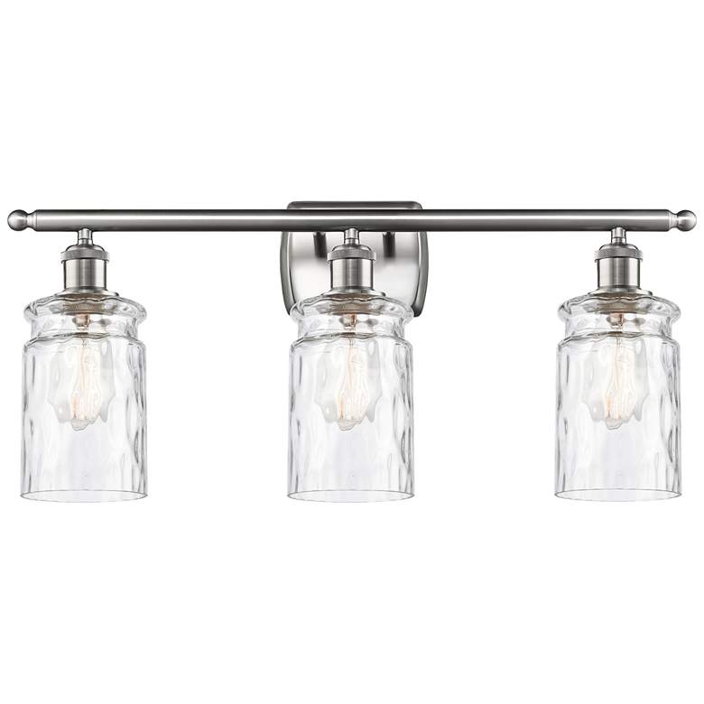Image 1 Candor 3 Light 26" LED Bath Light - Brushed Satin Nickel - Clear Water