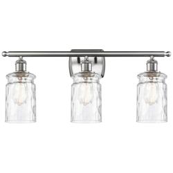 Candor 3 Light 26" LED Bath Light - Brushed Satin Nickel - Clear Water